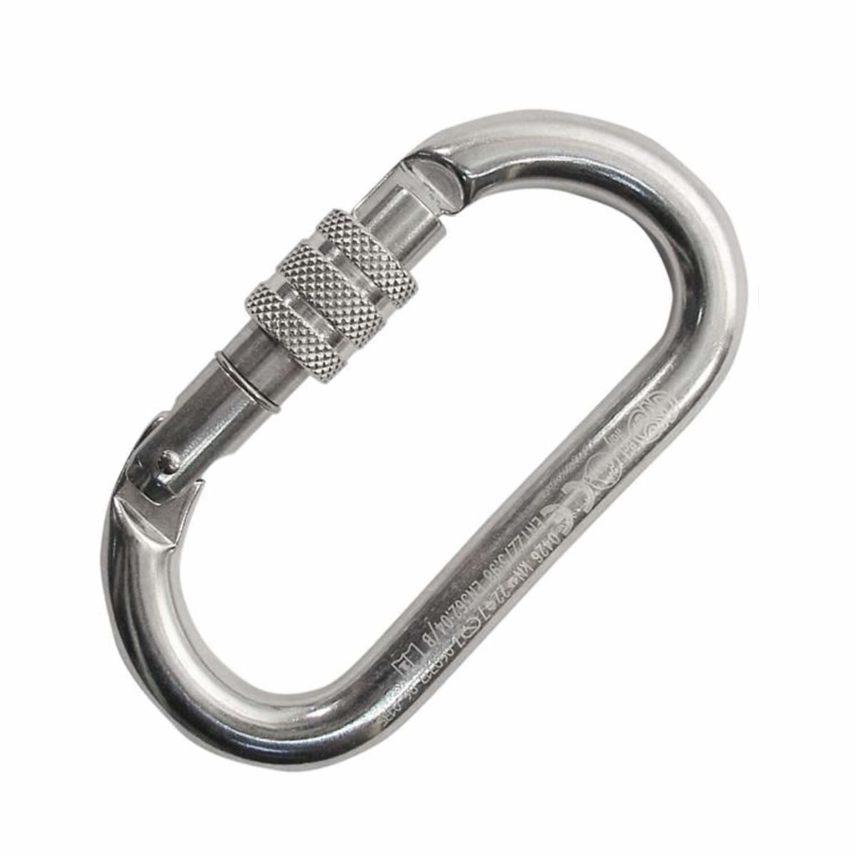 Kong Moschettone Inox Xlarge Con Ghiera A Vite - Forma A D, Sistema Keylock, Carico Elevato