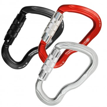 moschettone ferrata ghiera twist lock 2 movimenti kong