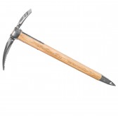 Piccozza alpinismo classico ghiacciaio 200 CE Grivel - Omologata - Manico legno vintage - 48 cm